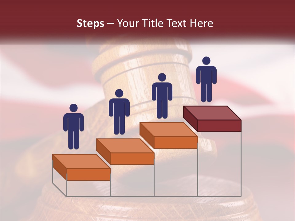 A Wooden Judge's Hammer On Top Of A Wooden Table PowerPoint Template