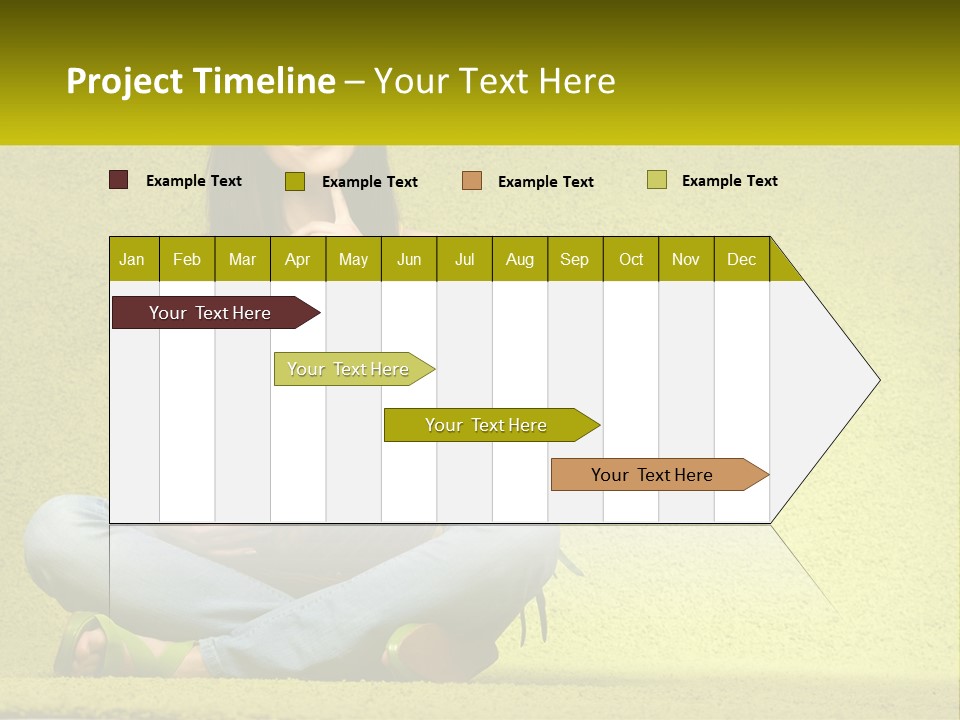 A Woman Sitting On The Floor Holding A Basket Of Fruit PowerPoint Template
