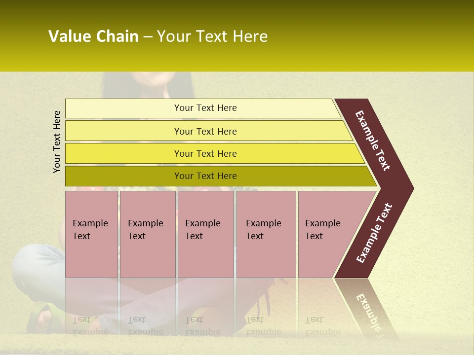 A Woman Sitting On The Floor Holding A Basket Of Fruit PowerPoint Template