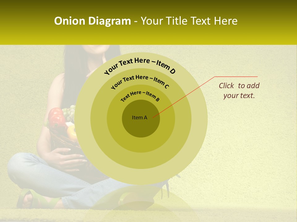 A Woman Sitting On The Floor Holding A Basket Of Fruit PowerPoint Template