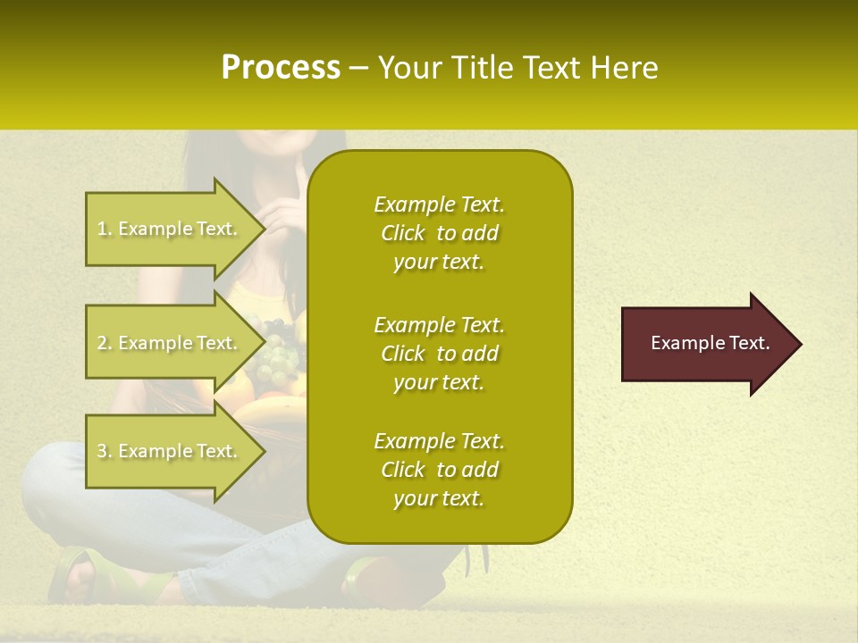 A Woman Sitting On The Floor Holding A Basket Of Fruit PowerPoint Template