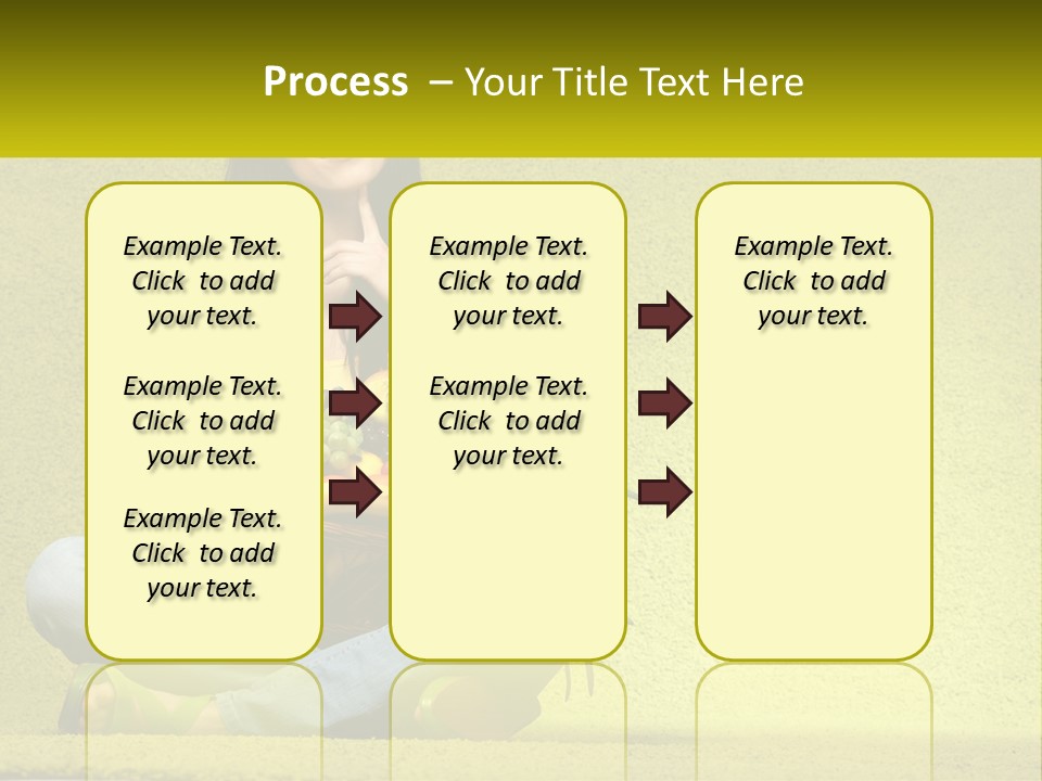 A Woman Sitting On The Floor Holding A Basket Of Fruit PowerPoint Template