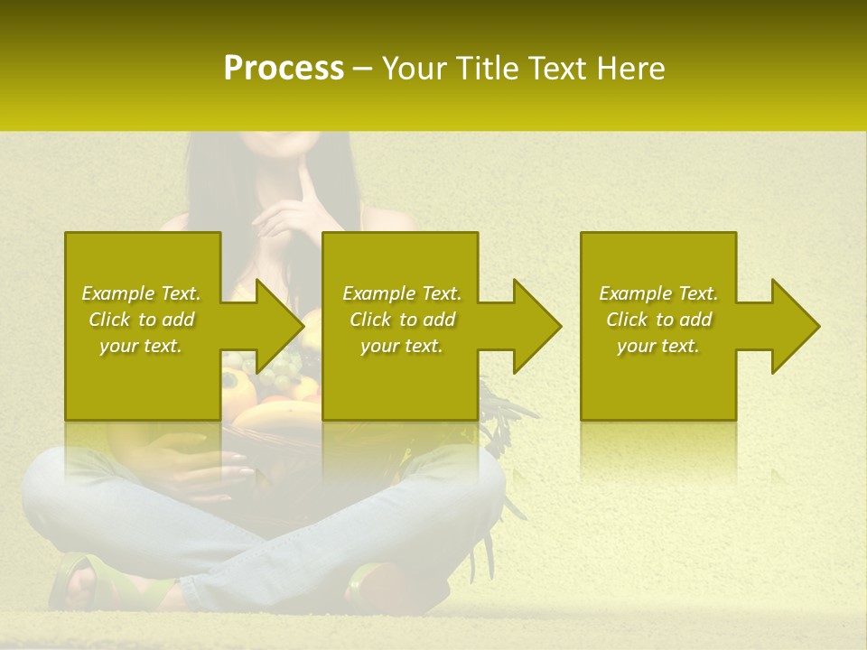 A Woman Sitting On The Floor Holding A Basket Of Fruit PowerPoint Template