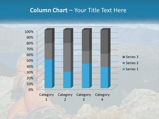 A Person Sitting On Top Of A Mountain Overlooking A Lake PowerPoint Template