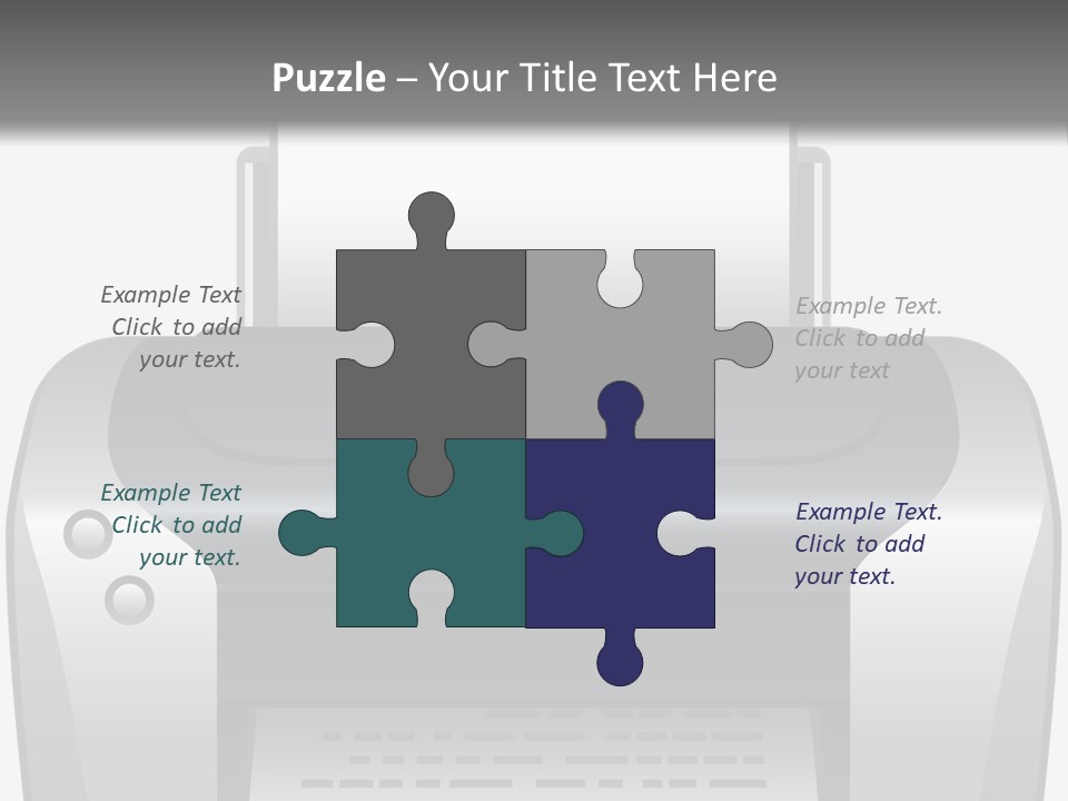 A Black And White Printer On A Gray Background PowerPoint Template