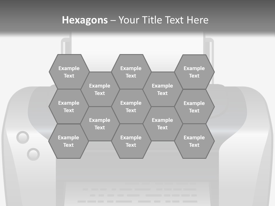 A Black And White Printer On A Gray Background PowerPoint Template