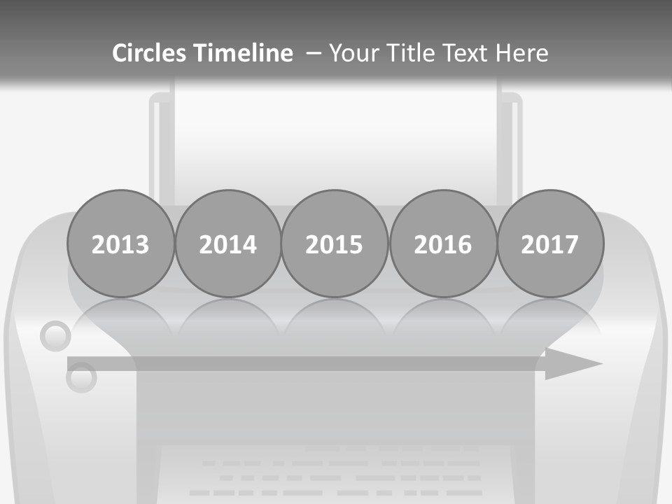 A Black And White Printer On A Gray Background PowerPoint Template