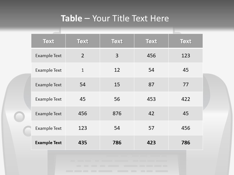 A Black And White Printer On A Gray Background PowerPoint Template