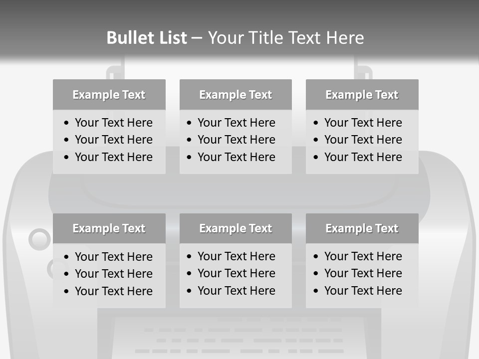 A Black And White Printer On A Gray Background PowerPoint Template