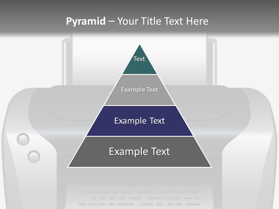A Black And White Printer On A Gray Background PowerPoint Template