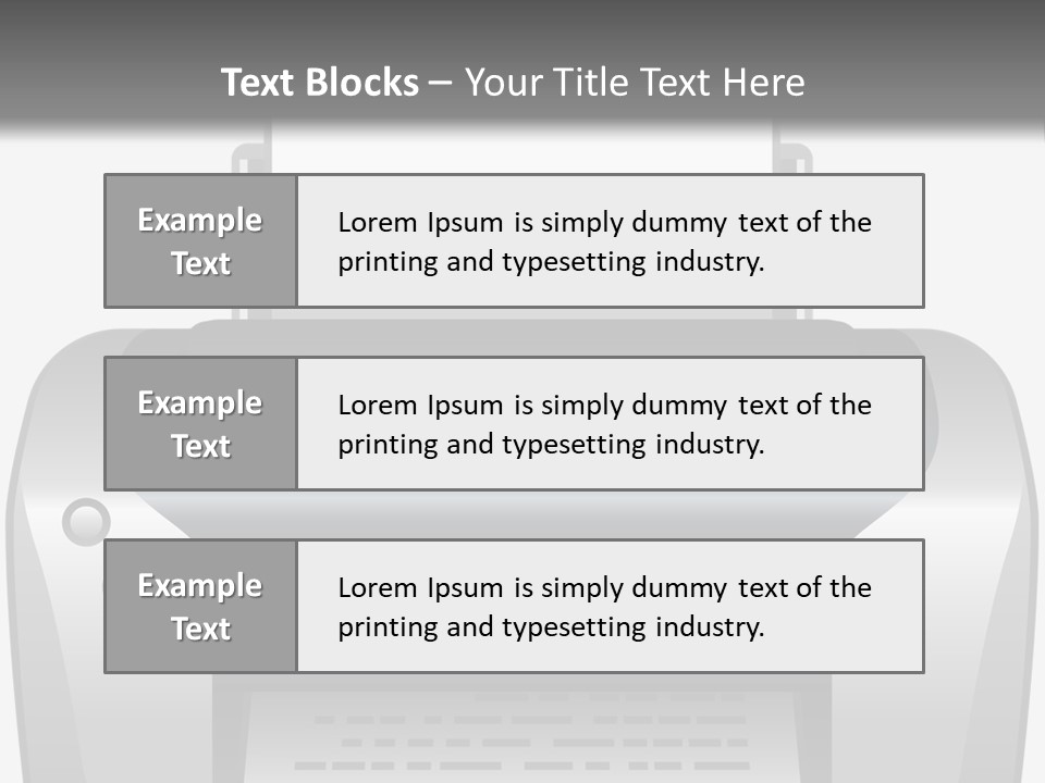 A Black And White Printer On A Gray Background PowerPoint Template