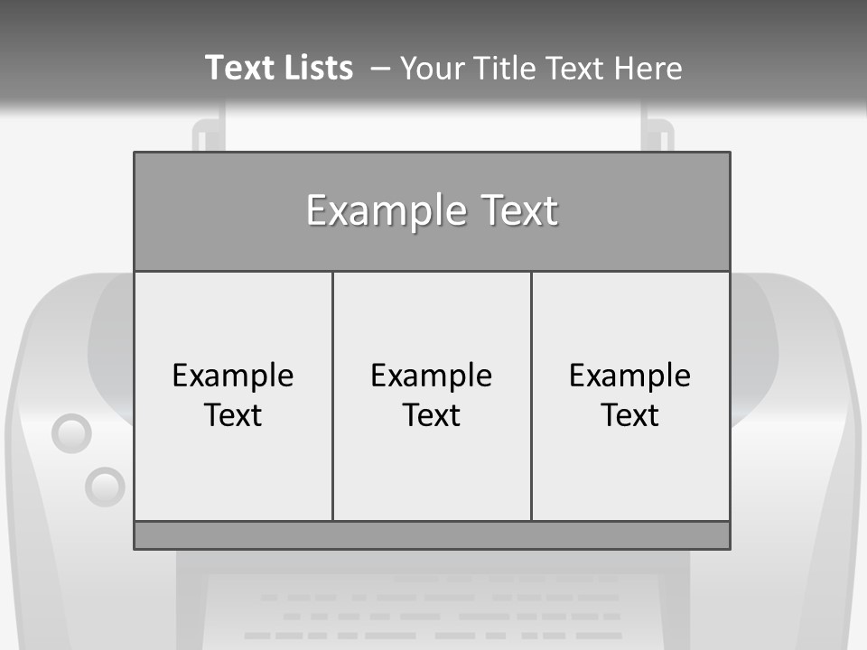 A Black And White Printer On A Gray Background PowerPoint Template
