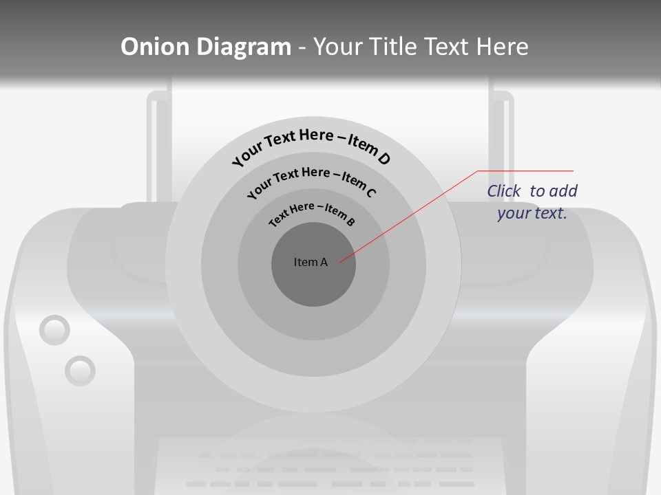 A Black And White Printer On A Gray Background PowerPoint Template