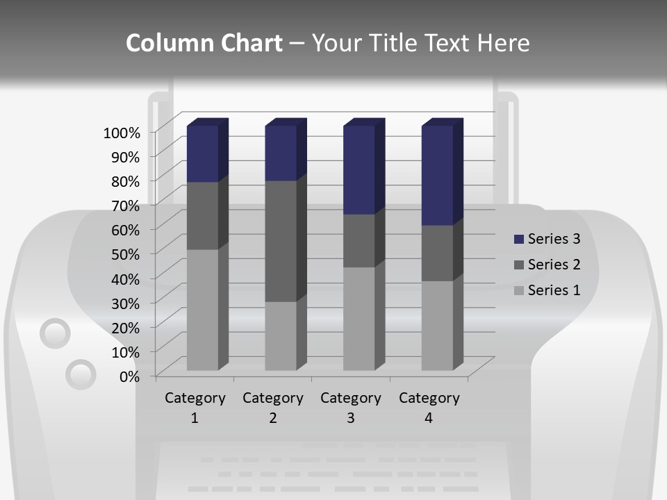 A Black And White Printer On A Gray Background PowerPoint Template