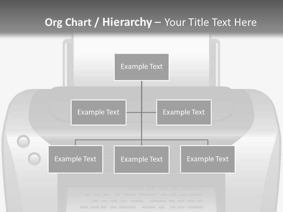 A Black And White Printer On A Gray Background PowerPoint Template