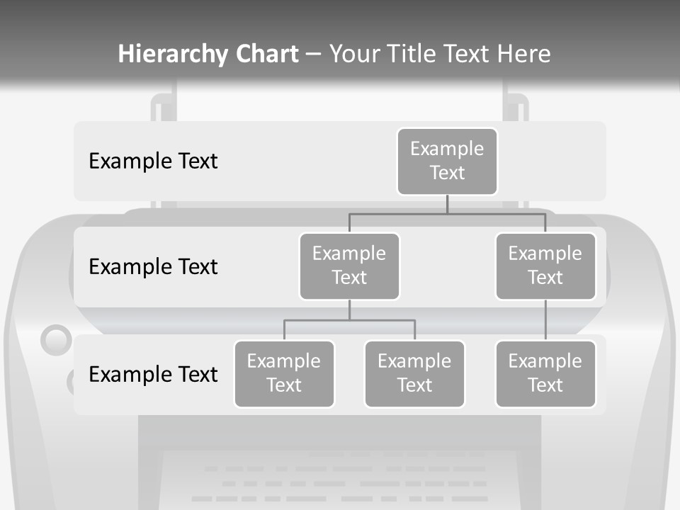 A Black And White Printer On A Gray Background PowerPoint Template