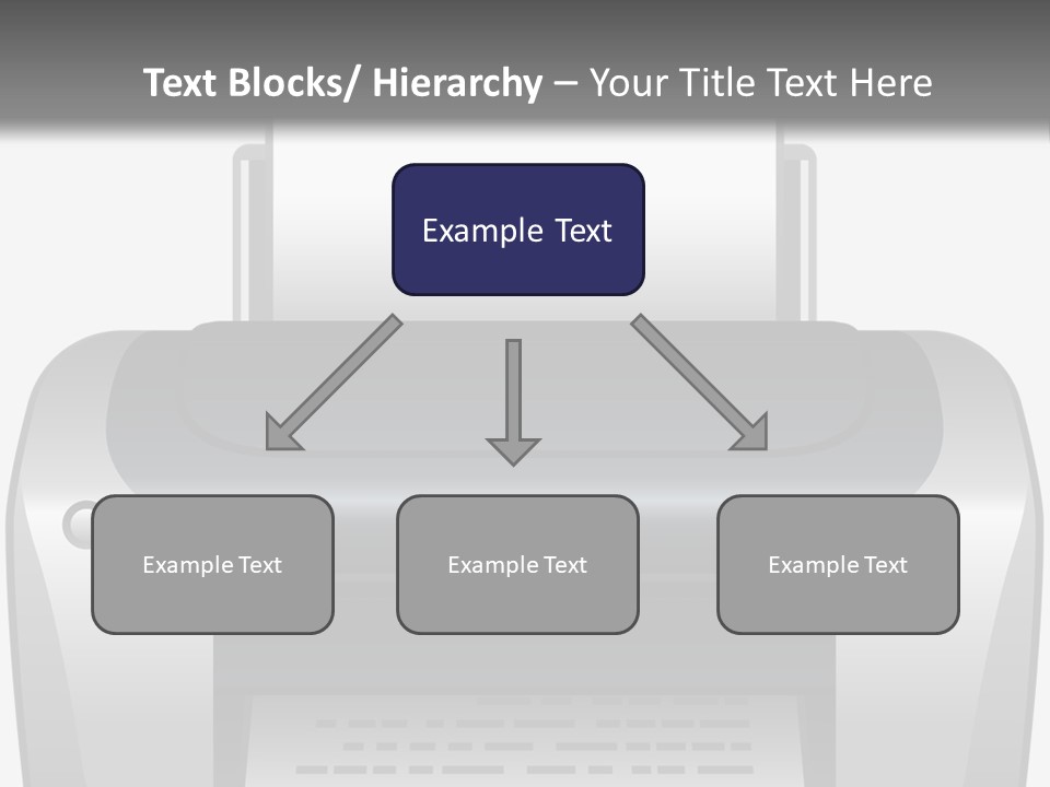 A Black And White Printer On A Gray Background PowerPoint Template