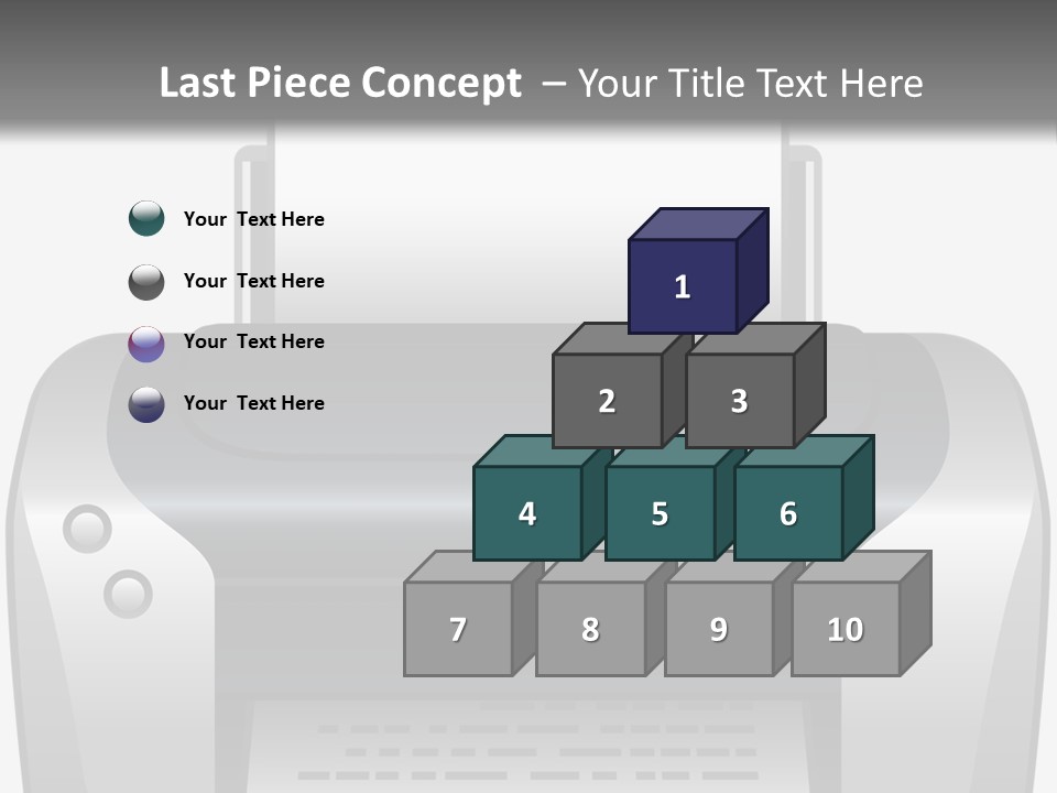 A Black And White Printer On A Gray Background PowerPoint Template