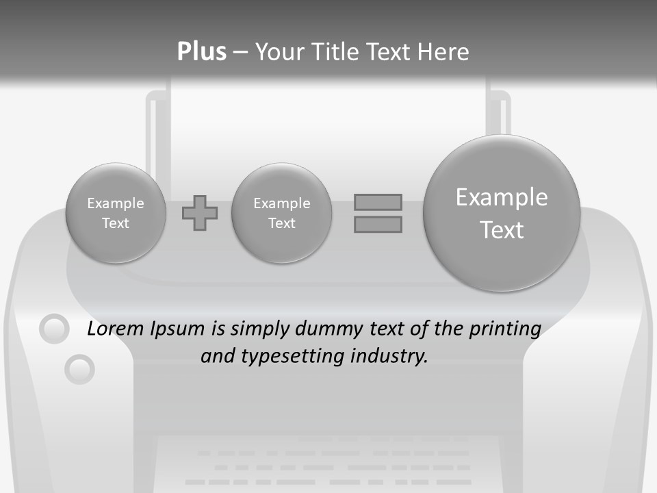 A Black And White Printer On A Gray Background PowerPoint Template
