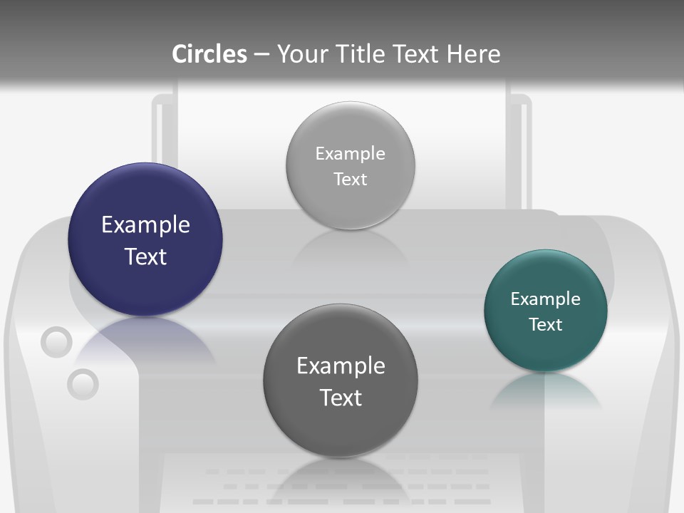 A Black And White Printer On A Gray Background PowerPoint Template