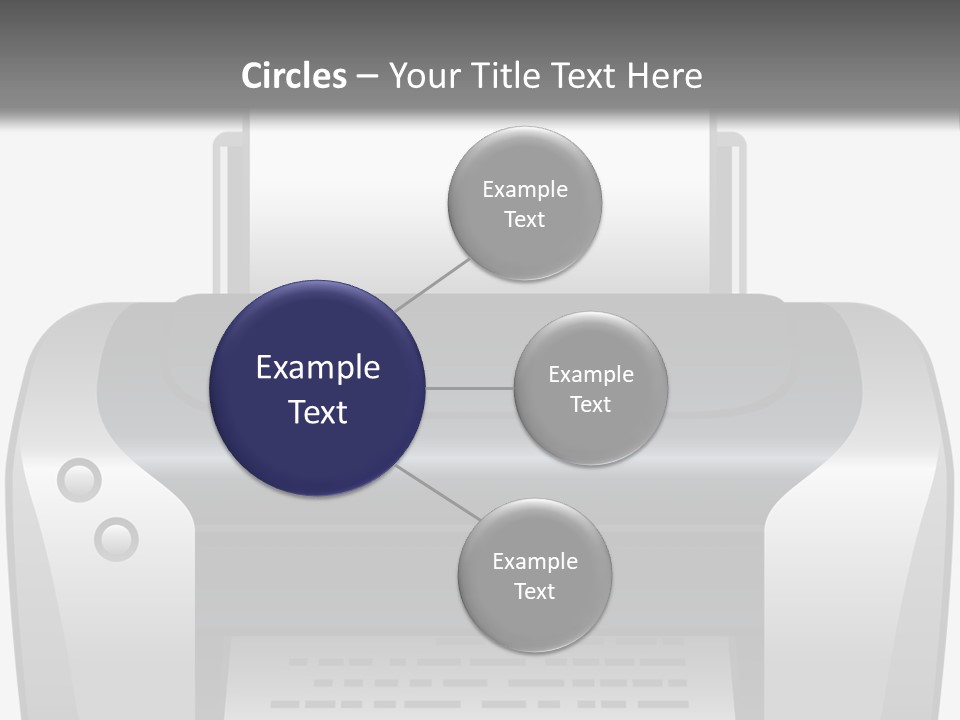 A Black And White Printer On A Gray Background PowerPoint Template