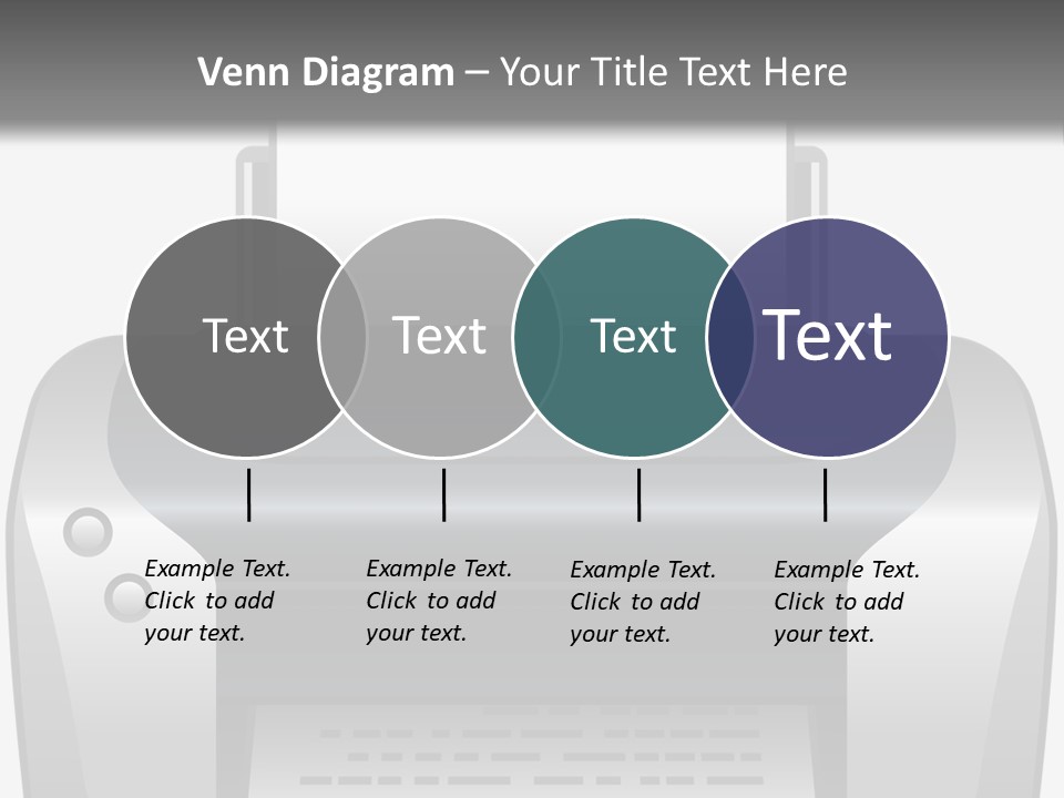 A Black And White Printer On A Gray Background PowerPoint Template