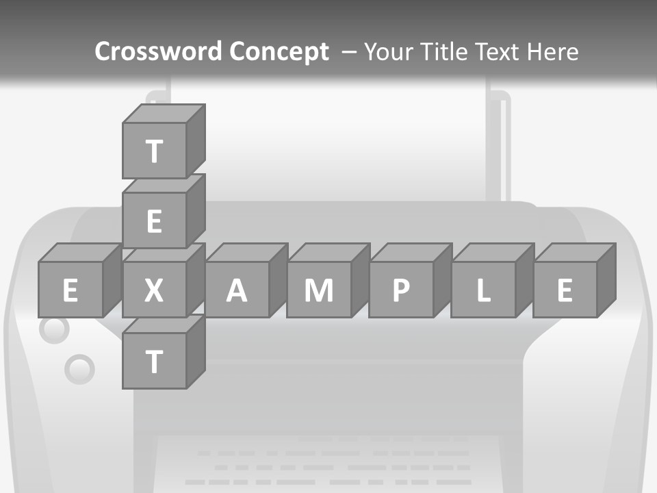 A Black And White Printer On A Gray Background PowerPoint Template
