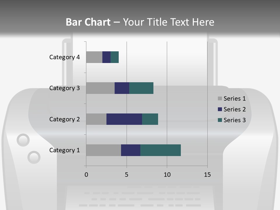 A Black And White Printer On A Gray Background PowerPoint Template