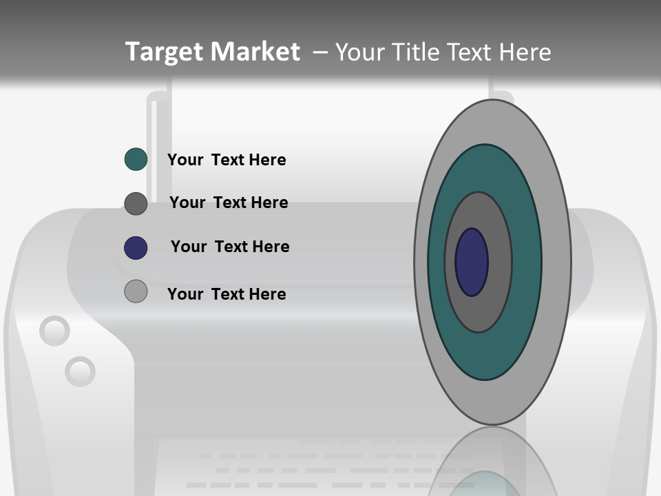 A Black And White Printer On A Gray Background PowerPoint Template