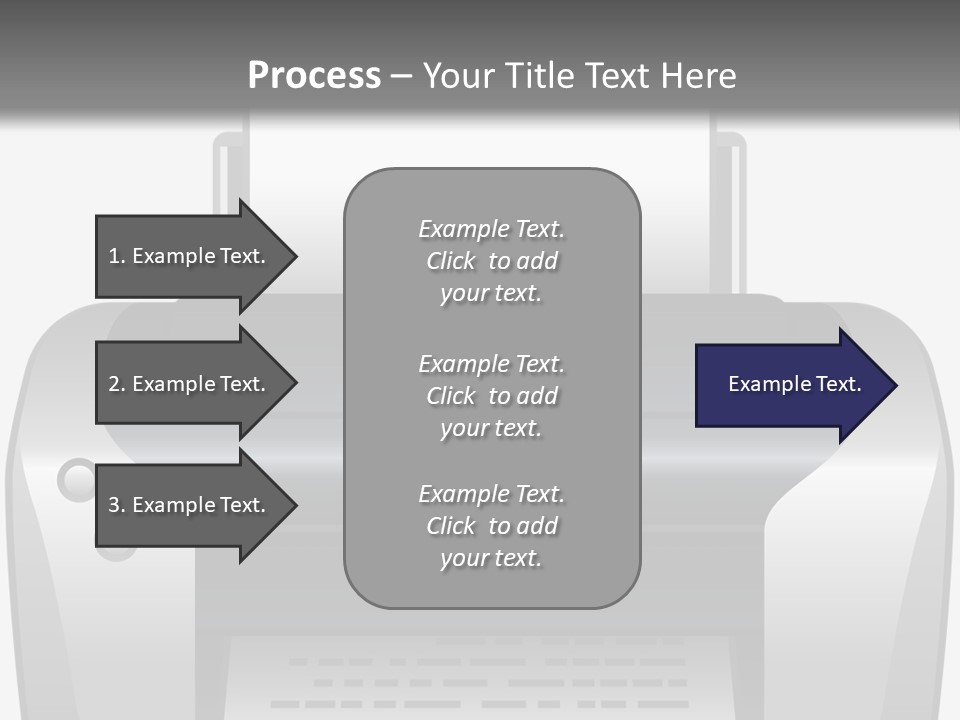 A Black And White Printer On A Gray Background PowerPoint Template