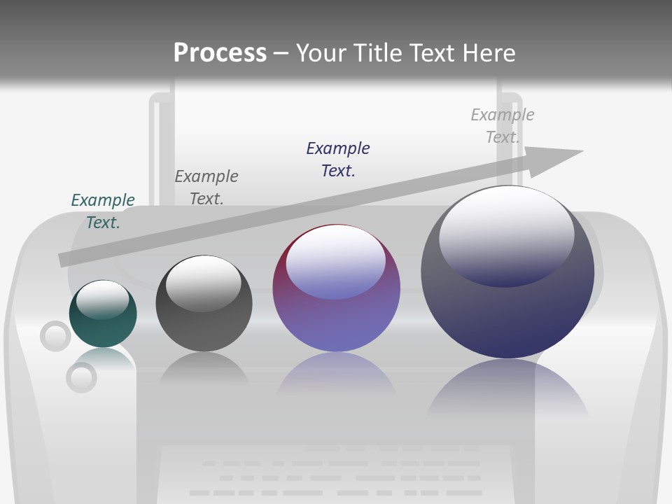 A Black And White Printer On A Gray Background PowerPoint Template