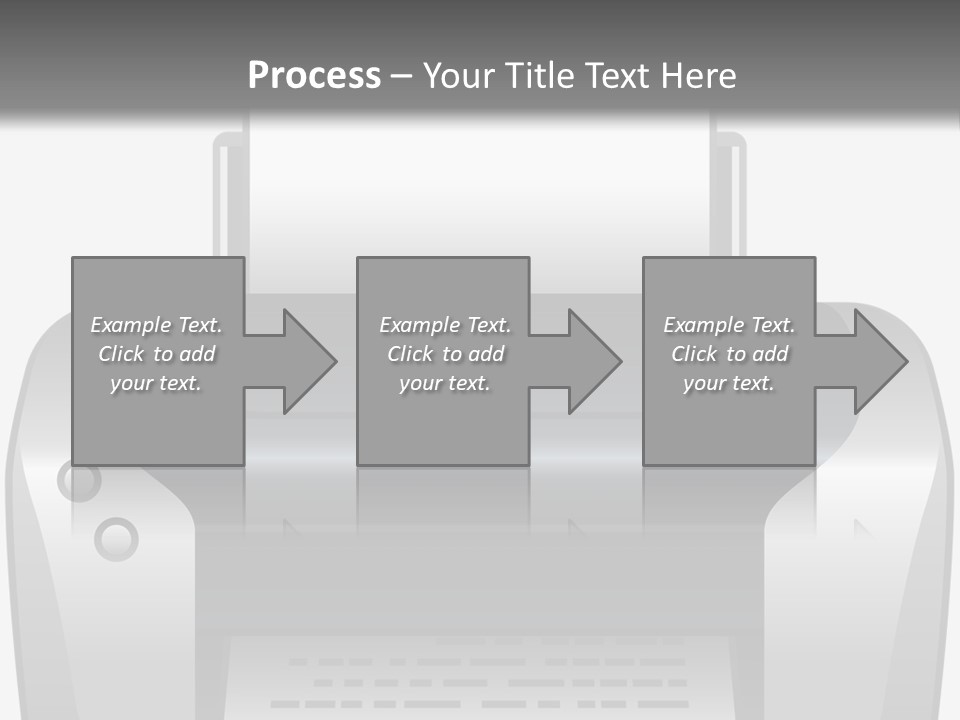 A Black And White Printer On A Gray Background PowerPoint Template
