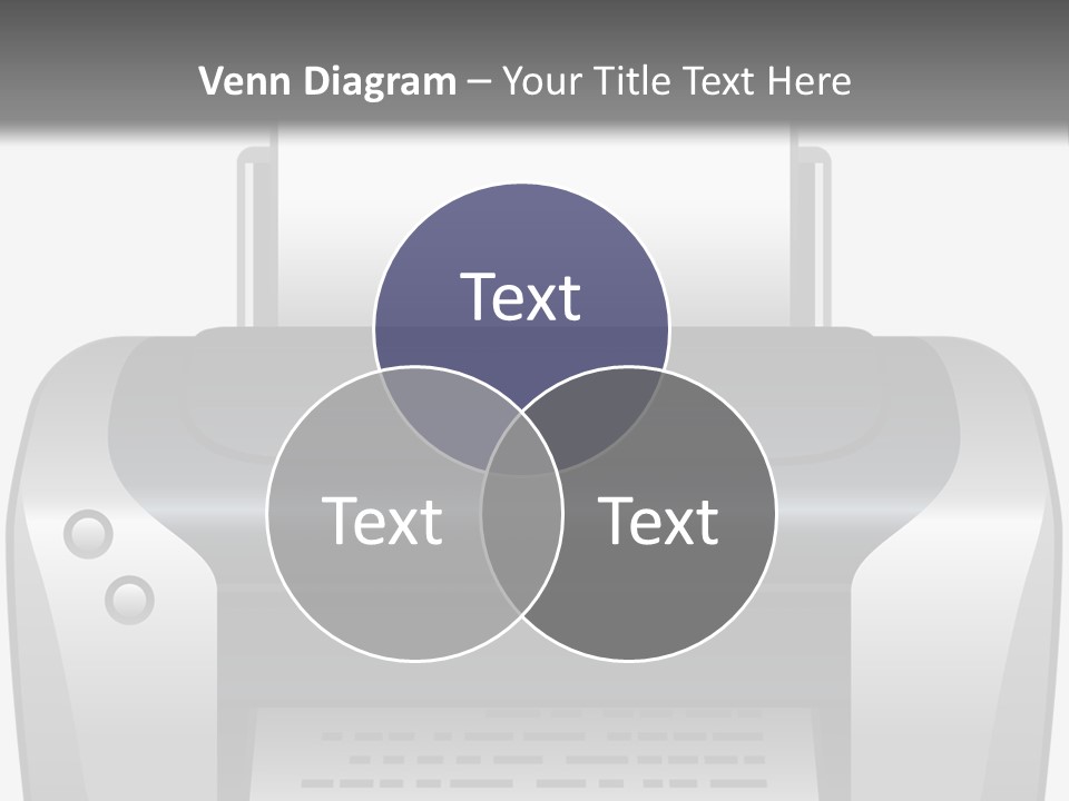 A Black And White Printer On A Gray Background PowerPoint Template