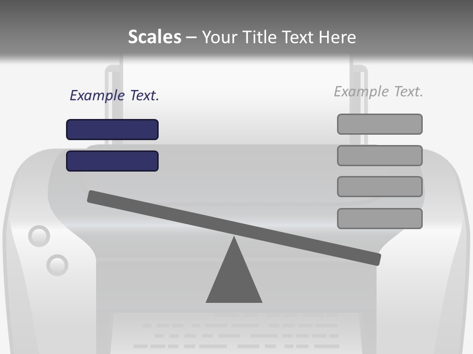 A Black And White Printer On A Gray Background PowerPoint Template