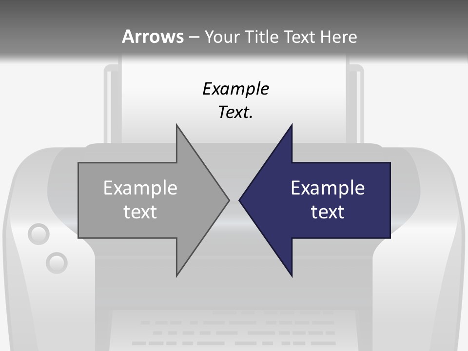 A Black And White Printer On A Gray Background PowerPoint Template