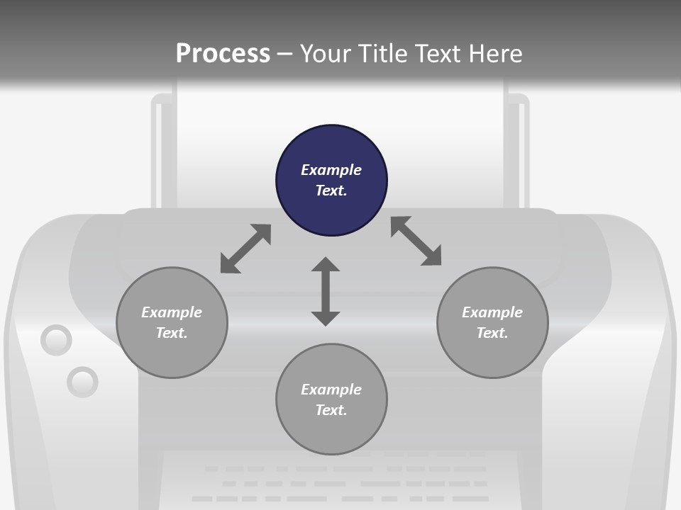 A Black And White Printer On A Gray Background PowerPoint Template