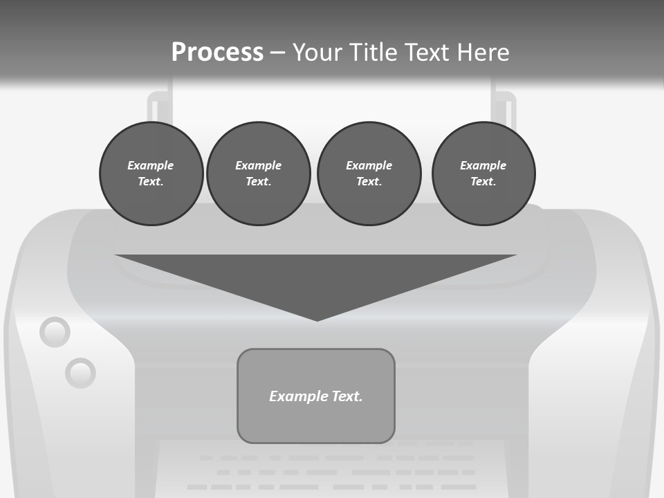 A Black And White Printer On A Gray Background PowerPoint Template