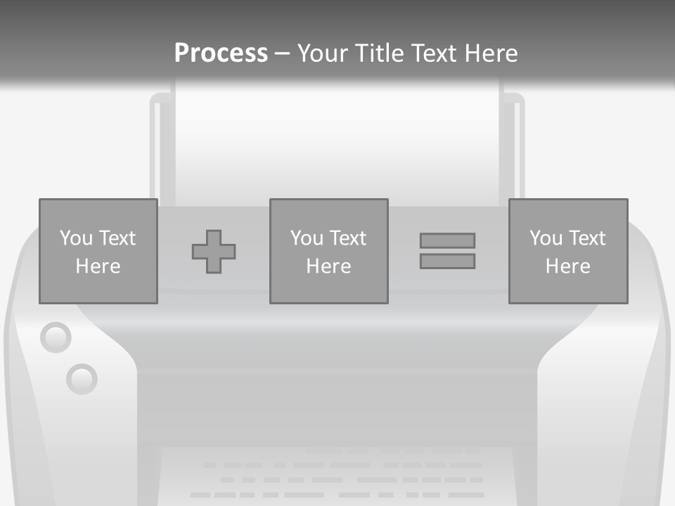A Black And White Printer On A Gray Background PowerPoint Template
