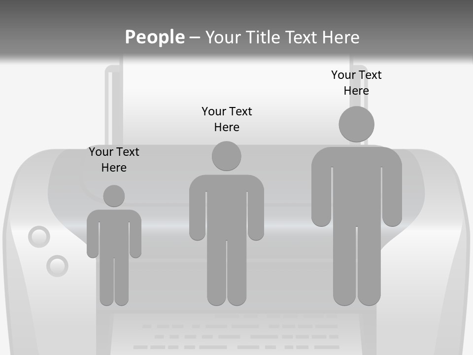 A Black And White Printer On A Gray Background PowerPoint Template