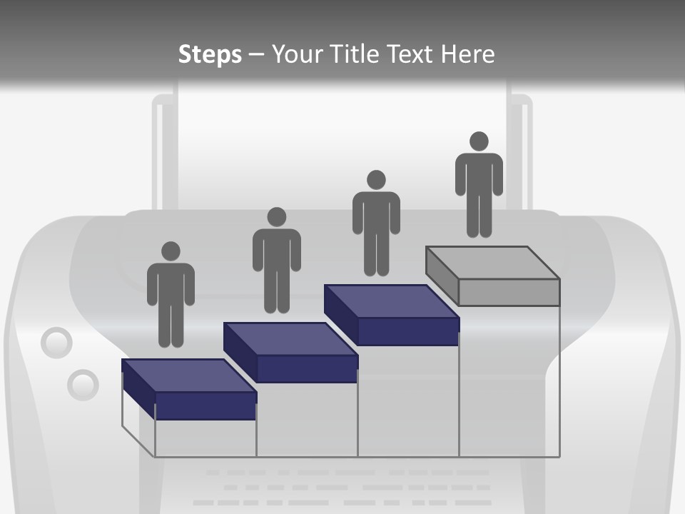 A Black And White Printer On A Gray Background PowerPoint Template