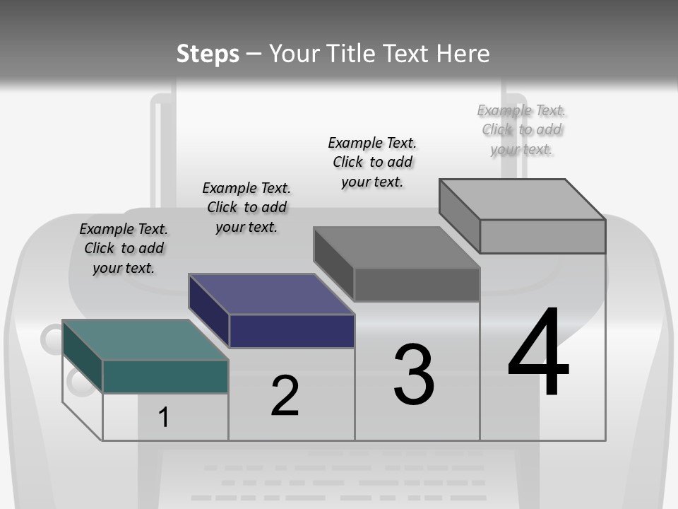 A Black And White Printer On A Gray Background PowerPoint Template