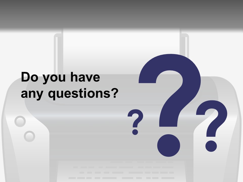 A Black And White Printer On A Gray Background PowerPoint Template