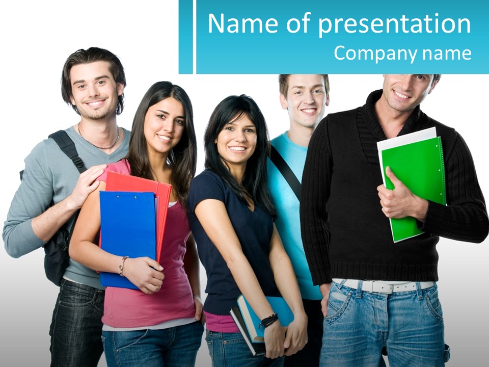 A Group Of People Standing Next To Each Other PowerPoint Template