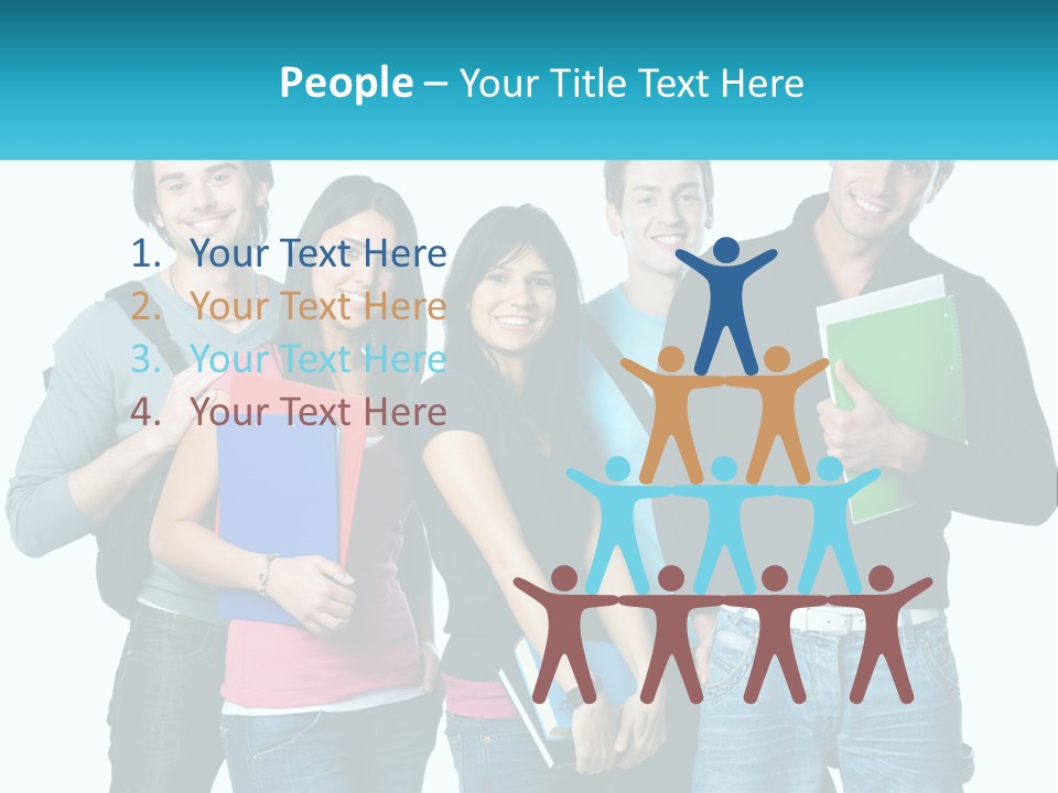 A Group Of People Standing Next To Each Other PowerPoint Template