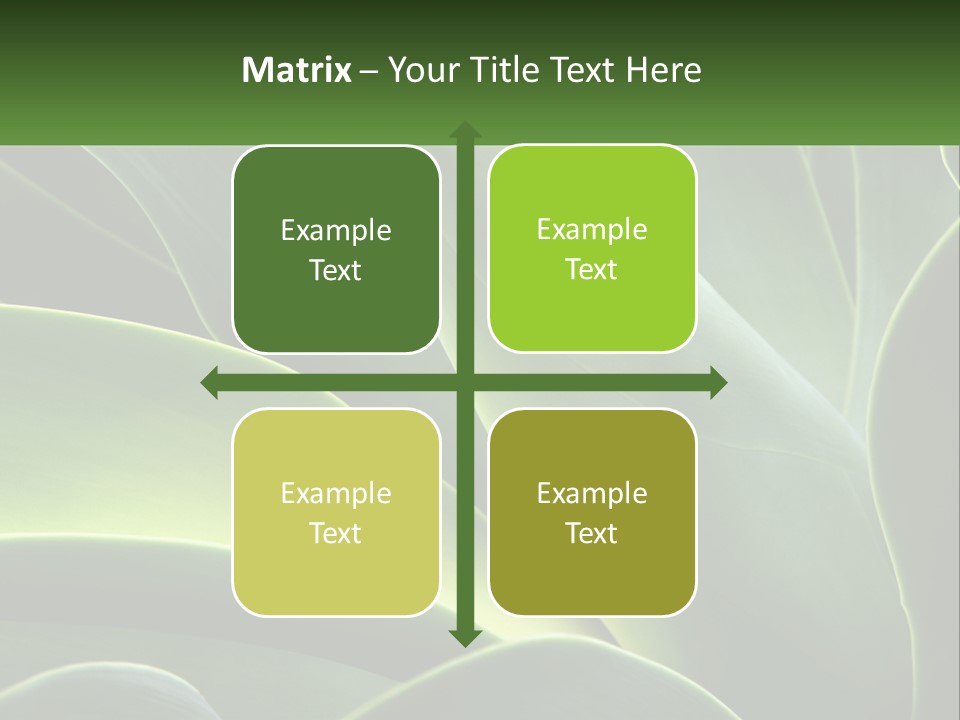 A Large Green Plant With Leaves On It PowerPoint Template