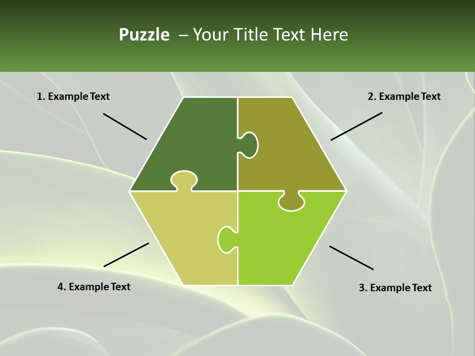 A Large Green Plant With Leaves On It PowerPoint Template