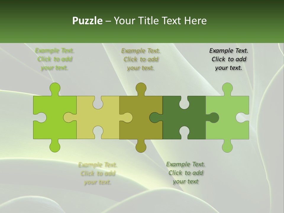 A Large Green Plant With Leaves On It PowerPoint Template