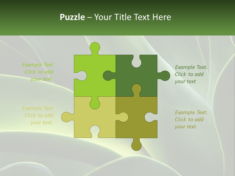 A Large Green Plant With Leaves On It PowerPoint Template