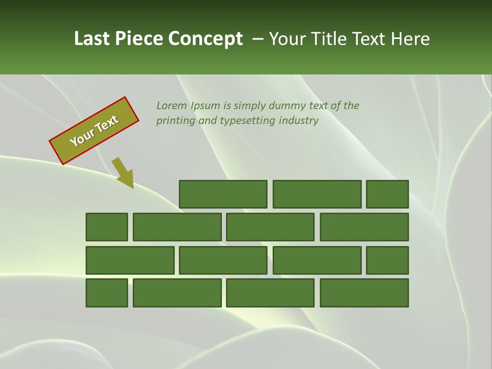 A Large Green Plant With Leaves On It PowerPoint Template