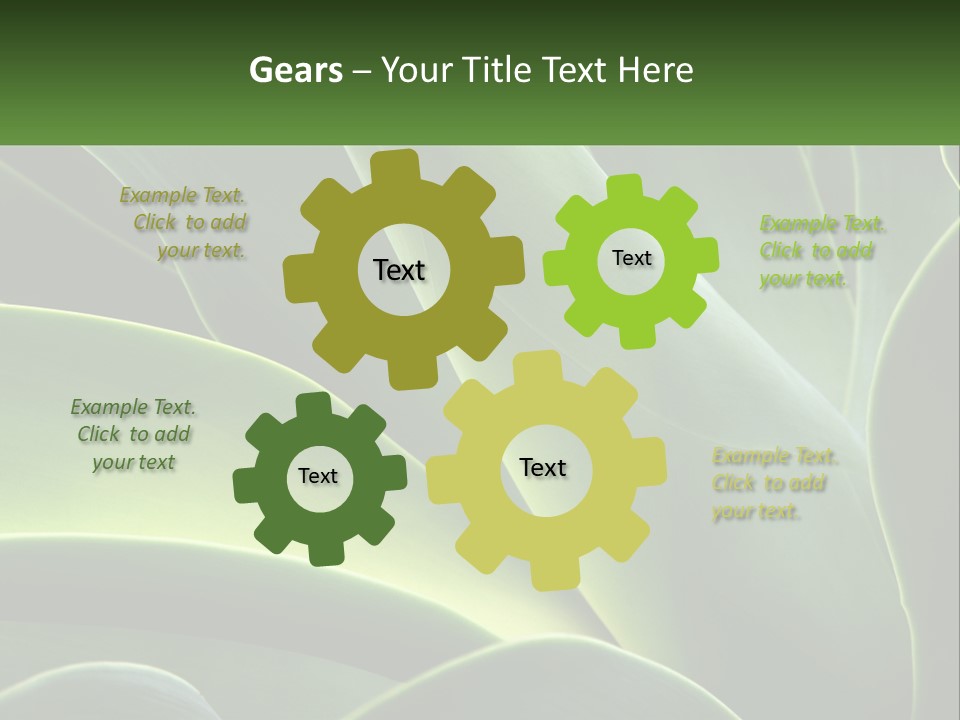 A Large Green Plant With Leaves On It PowerPoint Template